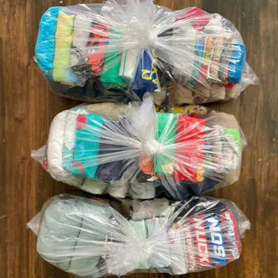 Organized shirts in a closet at a residential home