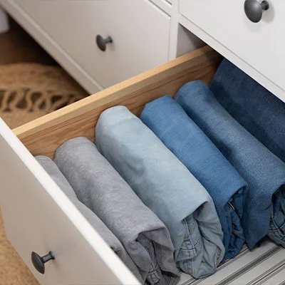 organized bedroom drawer - Lesssen the Loads