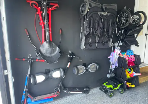 An organized residential garage