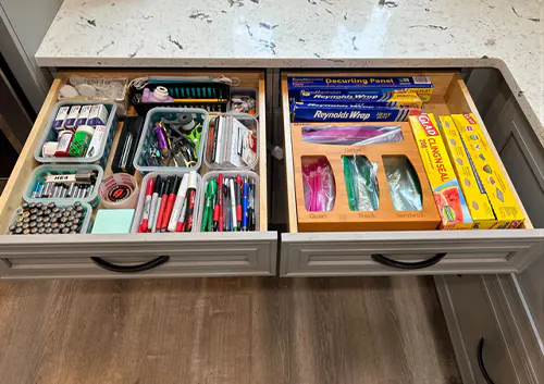 An organized residential kitchen